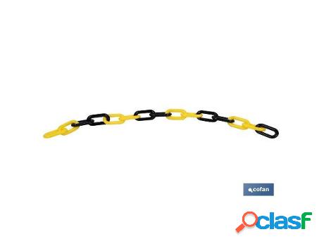 Cadena de plástico 8mm 25 mts (amarillo/negro)