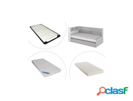 Cama VENTE-UNIQUE Losiana (Blanco - Aglomerado de Madera)