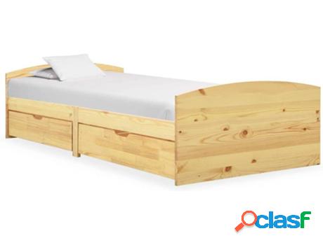 Cama VIDAXL 322154 (Marrón - Madera - Compatible con