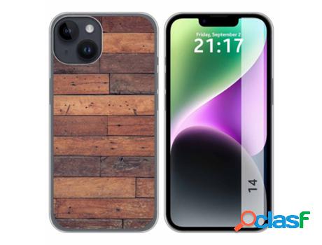 Carcasa iPhone 14 (6.1) TUMUNDOSMARTPHONE Dibujos Madera 03