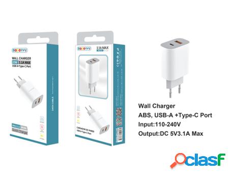 Cargador Con Entradas Usb Tipo-C Y 2.0 MODORWY Ma1113