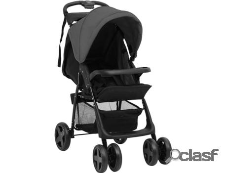 Carrito de Bebé Duo VIDAXL 2 en 1 de Acero Gris Oscuro y