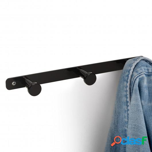 Colgador de pared Hamilton, Pintado negro, Acero