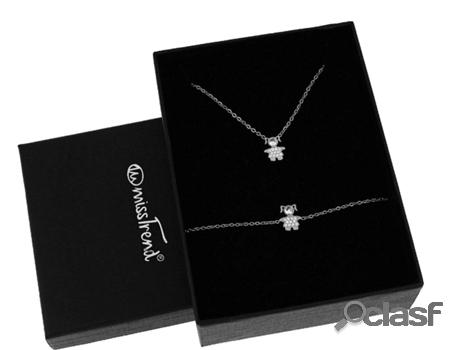 Collar MISSTREND con pendiente niña con zirconia (Acero