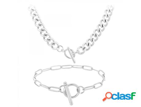Collares SC_CRYSTAL Mujer (Acero - Plateado)