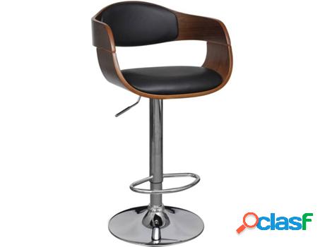 Conjunto 2 Bancos de Bar VIDAXL (Marrón - Cuero artificial