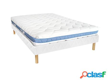 Conjunto de Dormitorio DREAMEA Colchón y Sommier Estofado