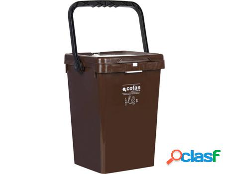Contenedor Marron Para Residuos Organicos Modelo Ravioli 25L