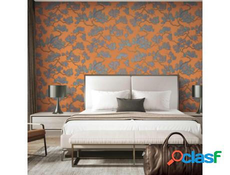 Dutch Wallcoverings Papel De Parede Efeito Pinheiros Azul E