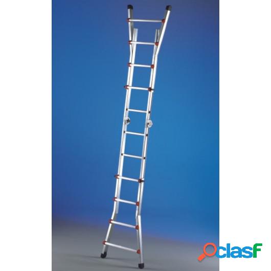 Escalera Ind.Mult Tijera 4,10Mt 8+8 Telesc Alu Escalis Svelt