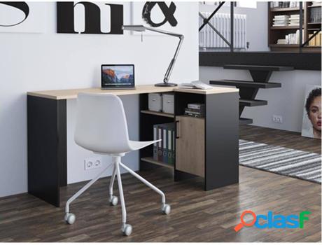 Escritorio VENTE UNIQUE Yodel (Negro - Beis - Madera - 76 x