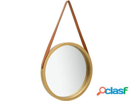 Espejo de Pared VIDAXL Madera (Dorado - 40 cm)