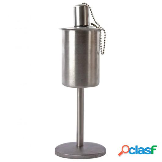 Esschert Design Antorcha de aceite de pie acero inoxidable