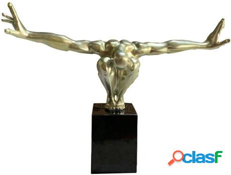Estatua OZAIA (Dourado - Piedra, Resina - 57x73x21 cm)