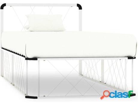 Estructura de Cama VIDA XL De Metal Blanco (Compatible con