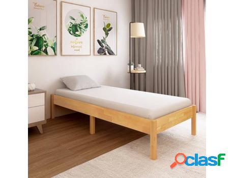 Estructura de Cama VIDAXL 288476 (Marrón - Madera -