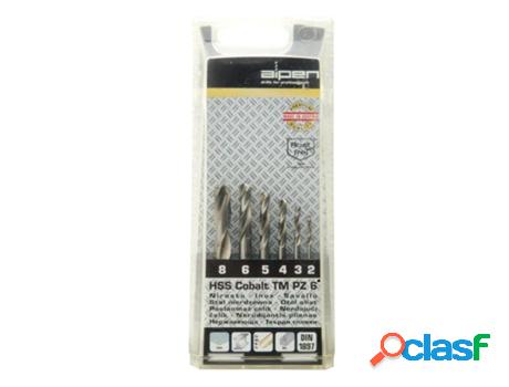 Estuche brocas alpen cobalto nirosta 6 piezas