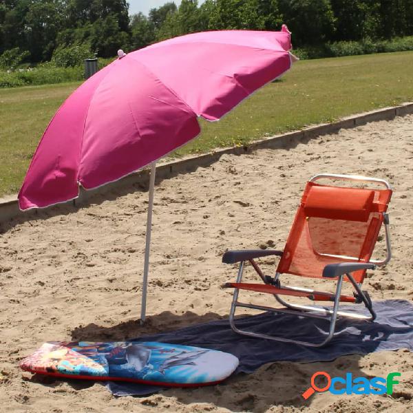 Eurotrail Sombrilla de playa UPF 50+ rosa