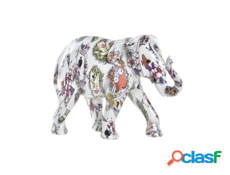 Figura Decorativa Dkd Home Decor Elefante Blanco Resina