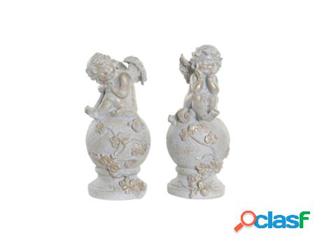 Figura Decorativa Dkd Home Decor Resina Ángel (2 Pcs)