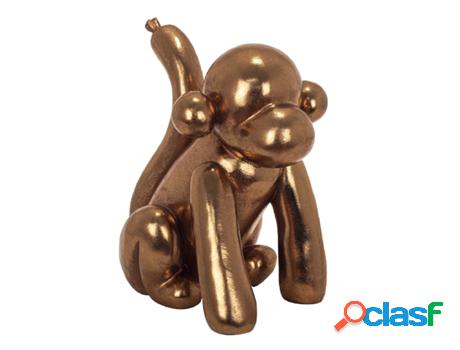 Figura de Perro Dorado de Resina 25*21*16cm