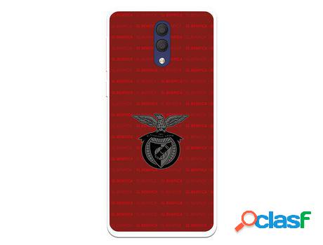 Funda Para Alcatel 1X 2019 Del Escudo Fondo Granate -