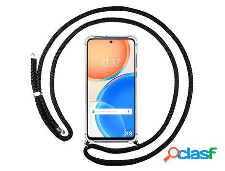 Funda para Huawei Honor X8 TUMUNDOSMARTPHONE Colgante Negro