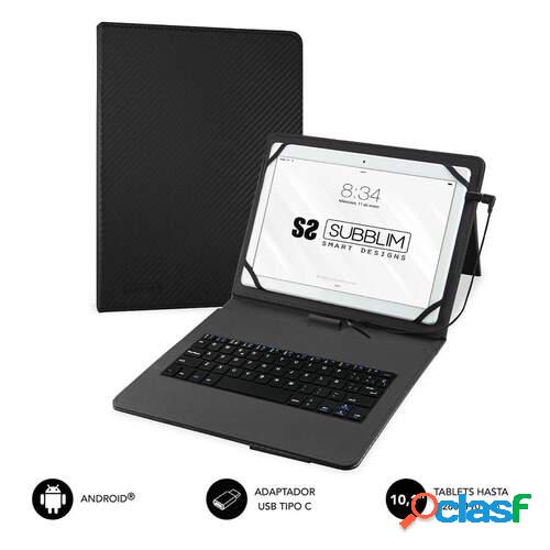 Funda y Teclado USB Subblim Keytab Pro Negra - Tablets 9" a