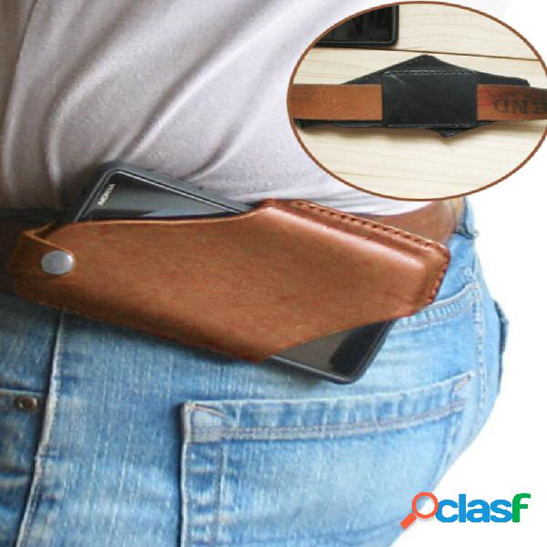 Hombres EDC Piel Genuina 6.5 Inch Soporte para teléfono