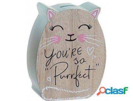 Huchas HOGAR Y MÁS Madera Diseño De Gato Infantil