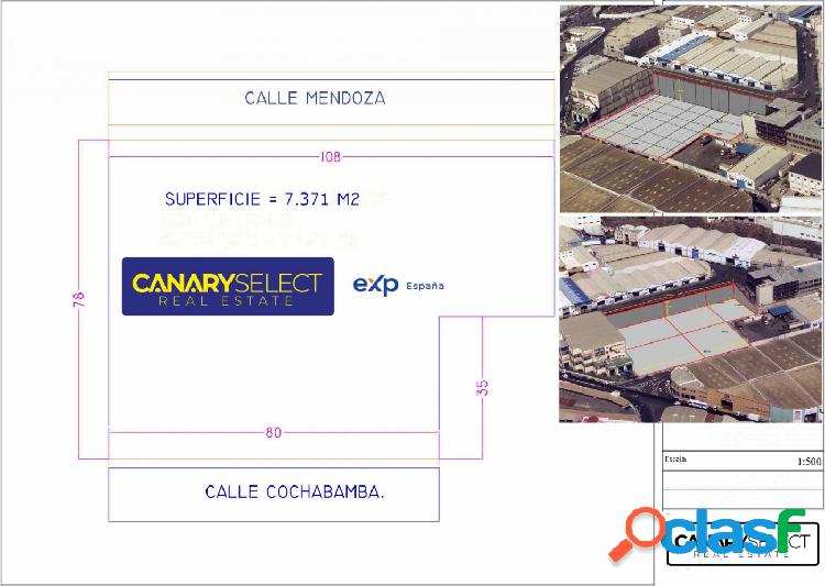 Industrial plot of 7.371 m2, close to the port of La Luz and