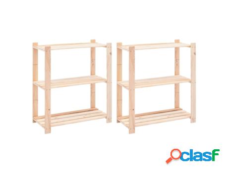 Juego De Almacenamiento Con 3 Estantes VIDAXL (Beige -