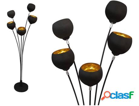 Lámpara de Pie INSIDEART Astral (Metal - Negro - 170x46x46