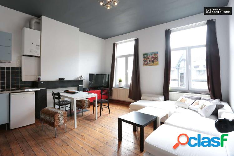 Luminoso apartamento de 1 dormitorio en alquiler en Ixelles