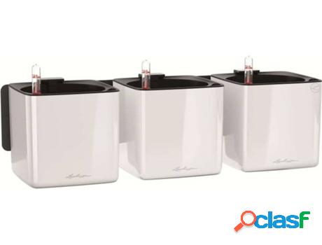 Maceta LECHUZA 3 Piezas (Blanco - Plástico - 48 x 15 x 14
