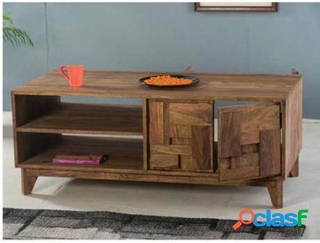 Mesa de Centro VENTE UNIQUE Vilma (Beis - Madera - 48 x 120