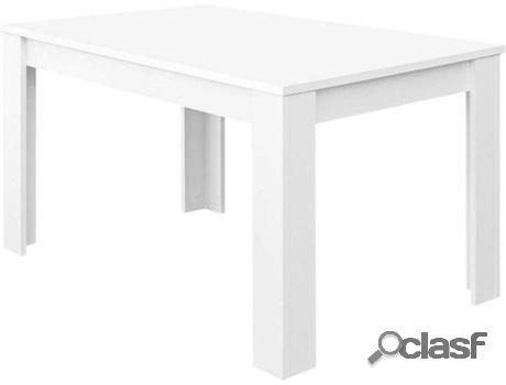 Mesa de Comedor HABITDESIGN Kendra (Blanco Brillo - Melamina
