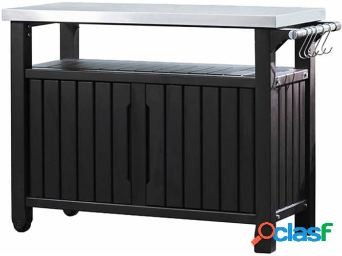 Mesa de jardín KETER multifuncional para BBQ Unity XL
