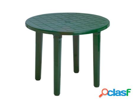Mesa resina redonda 90 cm verde 4024v