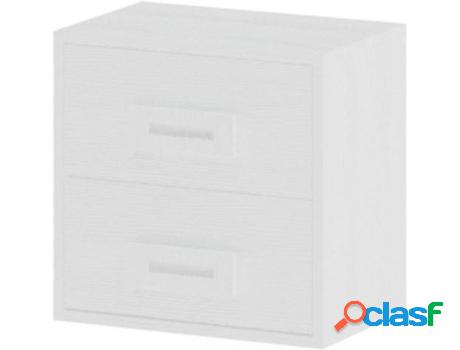 Mesita de Noche MUEBLAM Nieve Nieve Melamina (43x42x28 cm)
