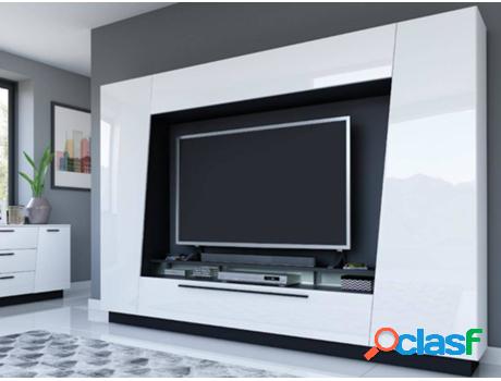 Mueble de TV VENTA-UNICA (Blanco - Madera - 194.5x274.7x39.7