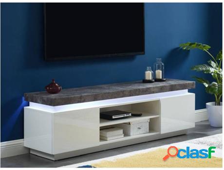 Mueble de TV VENTE UNIQUE (Gris, Blanco - Madera -