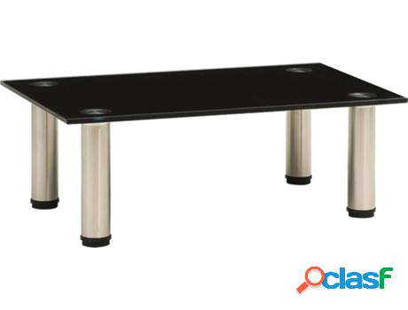 Mueble de TV VIDAXL 322758 (40x35x17 cm - Cristal - Negro)