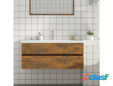 Mueble de lavabo VIDAXL Marrón (Madera contrachapada - 100