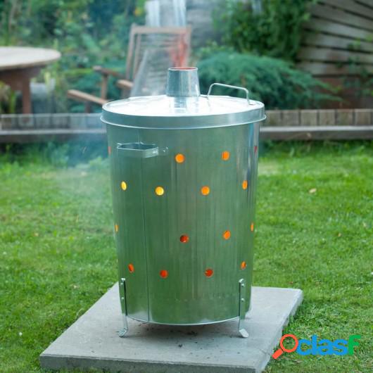 Nature Incinerador de jardín redondo de acero galvanizado