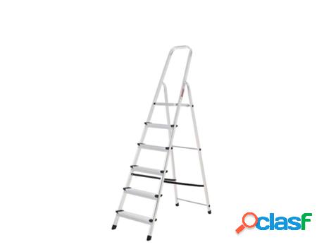 Oryx escalera aluminio 6 peldaños plegable, uso doméstico,
