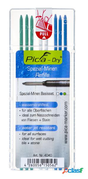 PICA 4041 - Estuche 10 minas Dry Azul