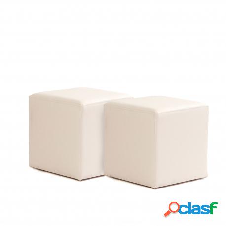 Pack 2 Und | Puff Cube 40x40 - Polipiel Beige