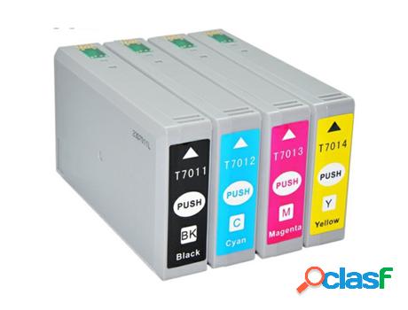 Pack 4 Cartuchos de Tinta GENERICO T7011(2 3 4) (Multicolor)
