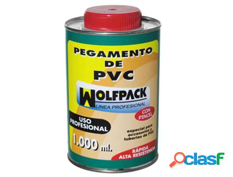 Pegamento pvc wolfpack con pincel 1000 ml.